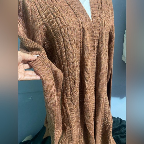 Karen Scott Women's Tan Cable Knit Cardigan Sweater - Picture 4 of 12